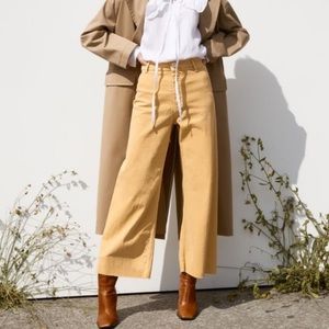 Zara marine straight denim in sold out yellow